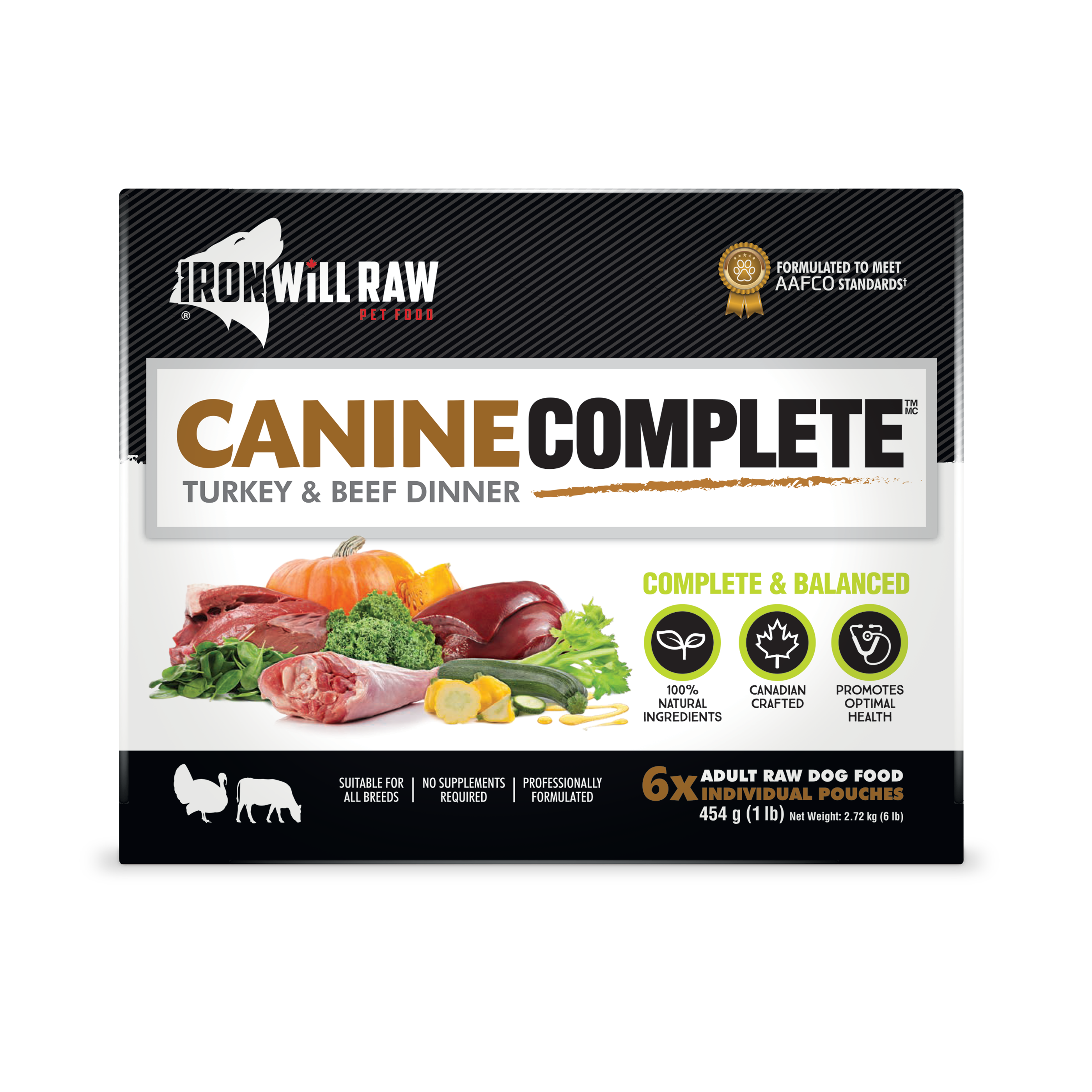 Canine Complete Turkey & Beef Dinner - 6 lb – Iron Will Raw Inc.